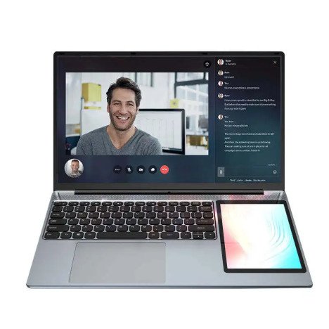 Ordinateur Portable à Double Écran Tactile 15,6 Pouces, Processeur Intel N5095, 16/32 Go RAM + 128/512 Go/1 To SSD