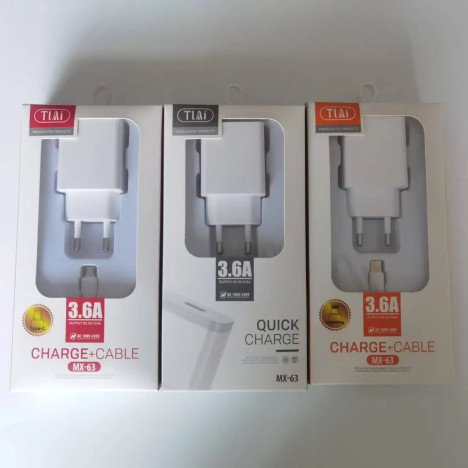Chargeur Téléphone 12W Économique Direct Usine en Gros avec Câble, Ensemble Idéal pour l'Utilisation Mobile MOQ 50 PRIX 650 fcfa