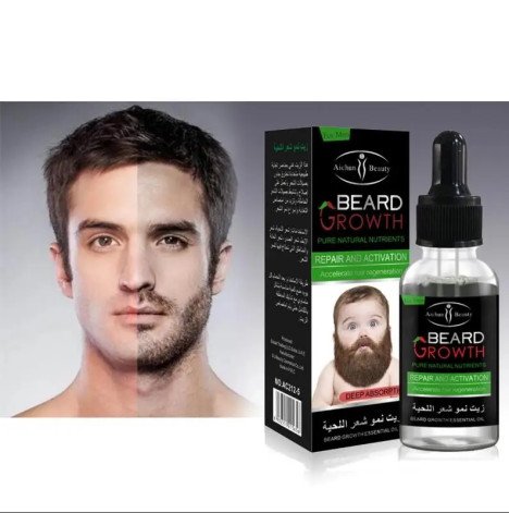 🧔 Huile de Croissance de Barbe Naturelle – 30 ml commande minimal:12pieces  PRIX :1100