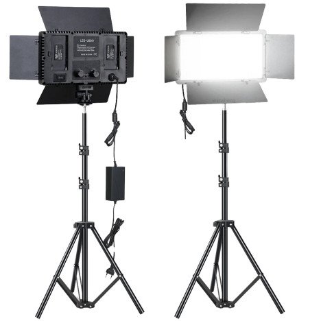 Éclairage LED-600 Professionnel pour Vidéo et Photographie, 40W Dimmable 3200-5600K, pour Studio Diffusion en Direct Maquillage Photo