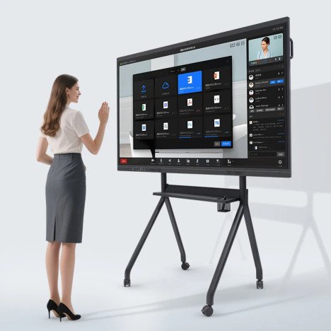 Tableau intelligent interactif à écran plat de 65 à 110 pouces Tableau blanc pour l'éducation scolaire et les réunions Tailles d'écran de 75 et 86 pouces