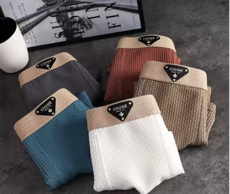 Vente en Gros Sous-vêtements pour Homme Couleur Unie, Caleçon Taille Mi-haute Grande Taille, Boxer Respirant pour Homme