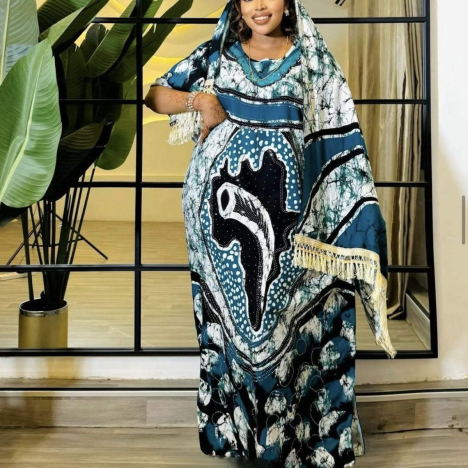 FOURNISSEUR TURQUIE Robe Kaftan "Batik Royal" – Élégance Traditionnelle & Confort Moderne