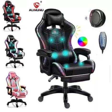 Fournisseur en gros chine ALINUNU Prix de Gros Chaise Gaming RGB Chaise Gaming Massante avec Lumières et Haut-parleurs