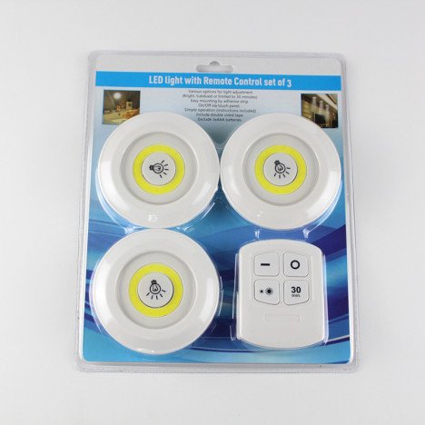 FOURNISSEUR ADJAME : Pack de 3 Lampes LED Tactiles avec Télécommande