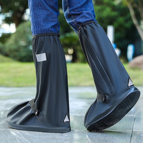 FOURNISSEUR CHINE🧺 Bottes de pluie en PVC noir Offre Spéciale couvre-chaussures imperméables respirantes et réutilisables pour hommes et femmes pour voyager par temps de pluie