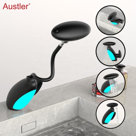Fournisseur grossiste chine Robinet de Lavabo de Salle de Bain ultra moderne , Avec Tête Amovible à Changement de Lumière 3 Couleurs