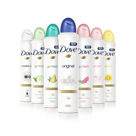 Déodorant corporel en spray Dove original / Déodorant anti-transpirant en spray Dove Advanced Care Go Fresh